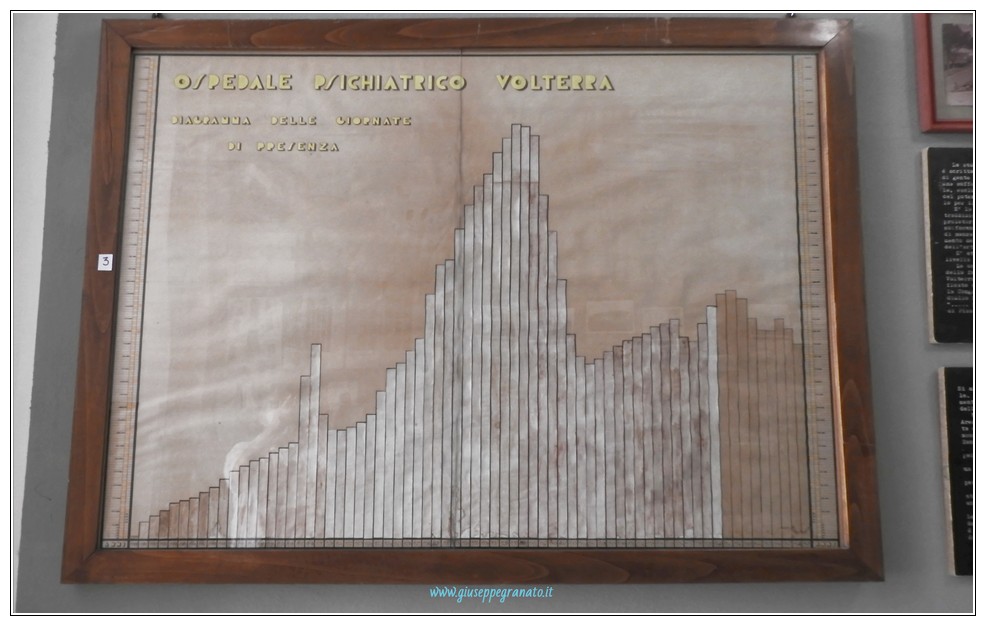 diagramma presenze grafico presenze manicomio Volterra Museo Lombroso