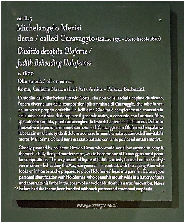 Etichetta: Caravaggio "Giuditta decapita Oloferne"