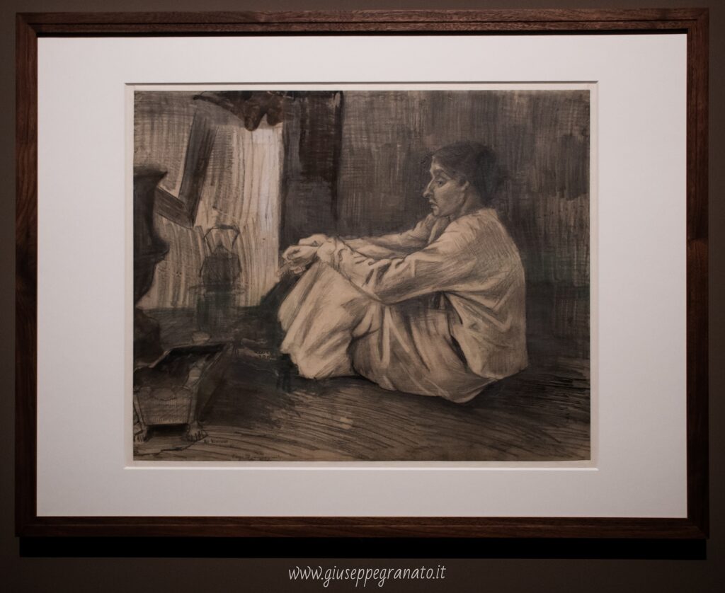 V. van Gogh, Donna (Sien) seduta accanto alla stufa, 1882