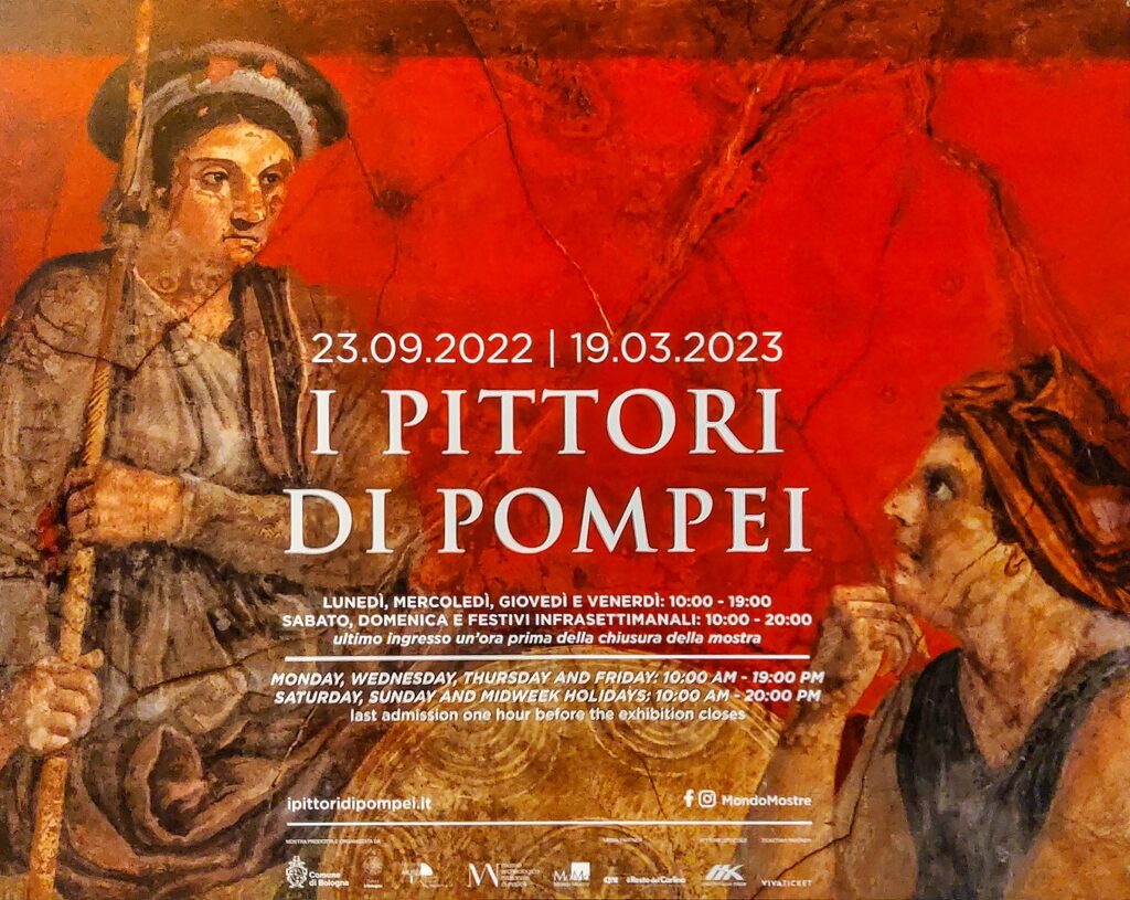 Locandina mostra "I PITTORI DI POMPEI"