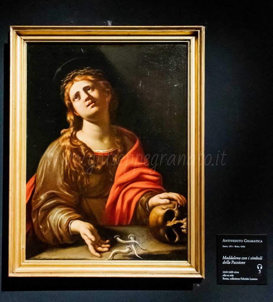 Antiveduto Gramatica, "Maddalena con i simboli della Passione", 1610 ca. olio su tela, 67 x 51 cm, Roma collezione Fabrizio Lemme