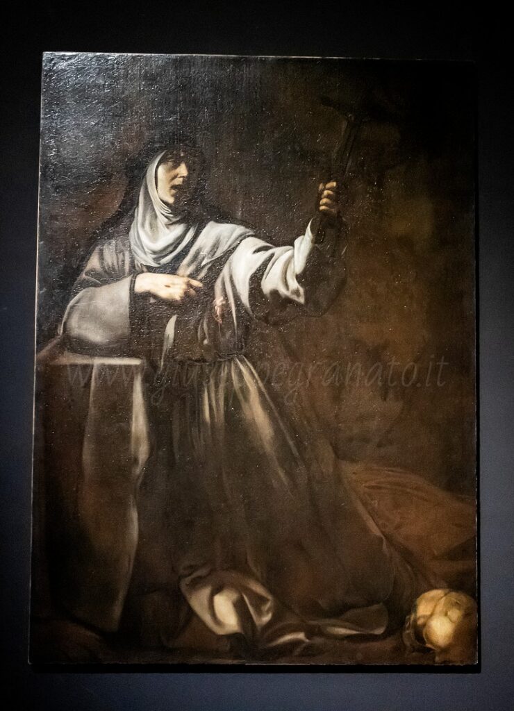 Caracciolo, "Santa Caterina da Siena adora il Crocifisso", 1622, olio su tela, 150 x 110 cm, Fondazione Cavallini Sgarbi