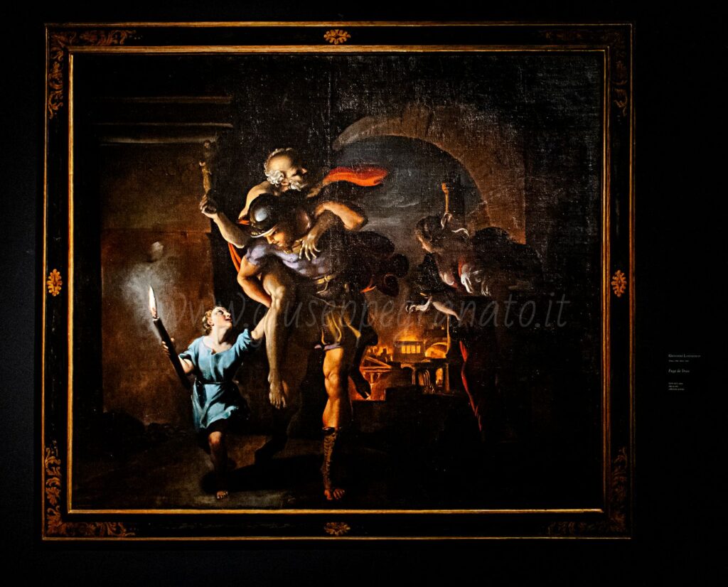 Giovanni Lanfranco, "Fuga da Troia", 1610-1611, olio su tela 157x181 cm