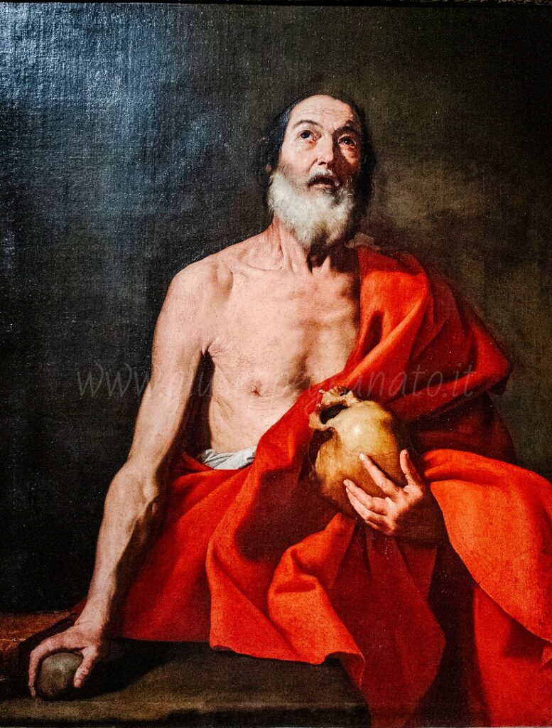 Jusepe De Ribera, "San Girolamo penitente", 1648, olio su tela 125 x 99 cm, Fondazione Cavallini Sgarbi