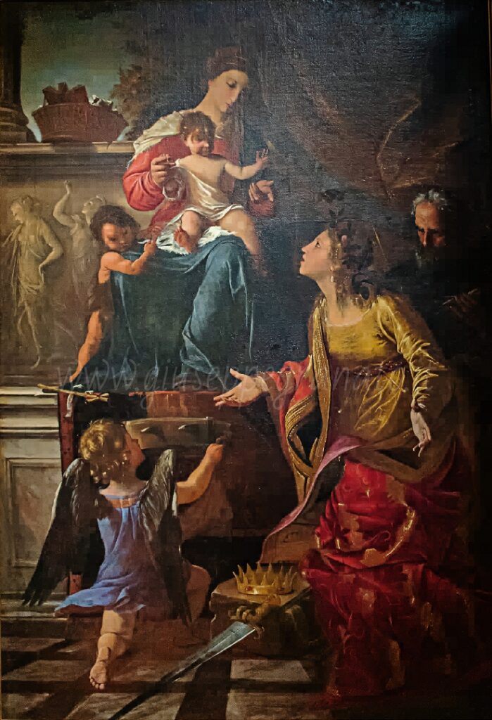 Pietro Paolini, "Madonna in trono, santa Caterina d'Alessandria, san Giovannino e un evangelista"
