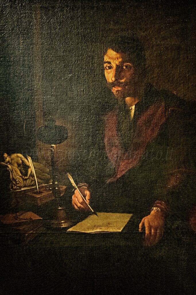 Pietro Paolini, "Ritratto d'uomo che scrive a lume di candela", (autoritratto?)
