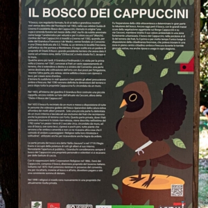 Cartellone descrizione Bosco dei Cappuccini