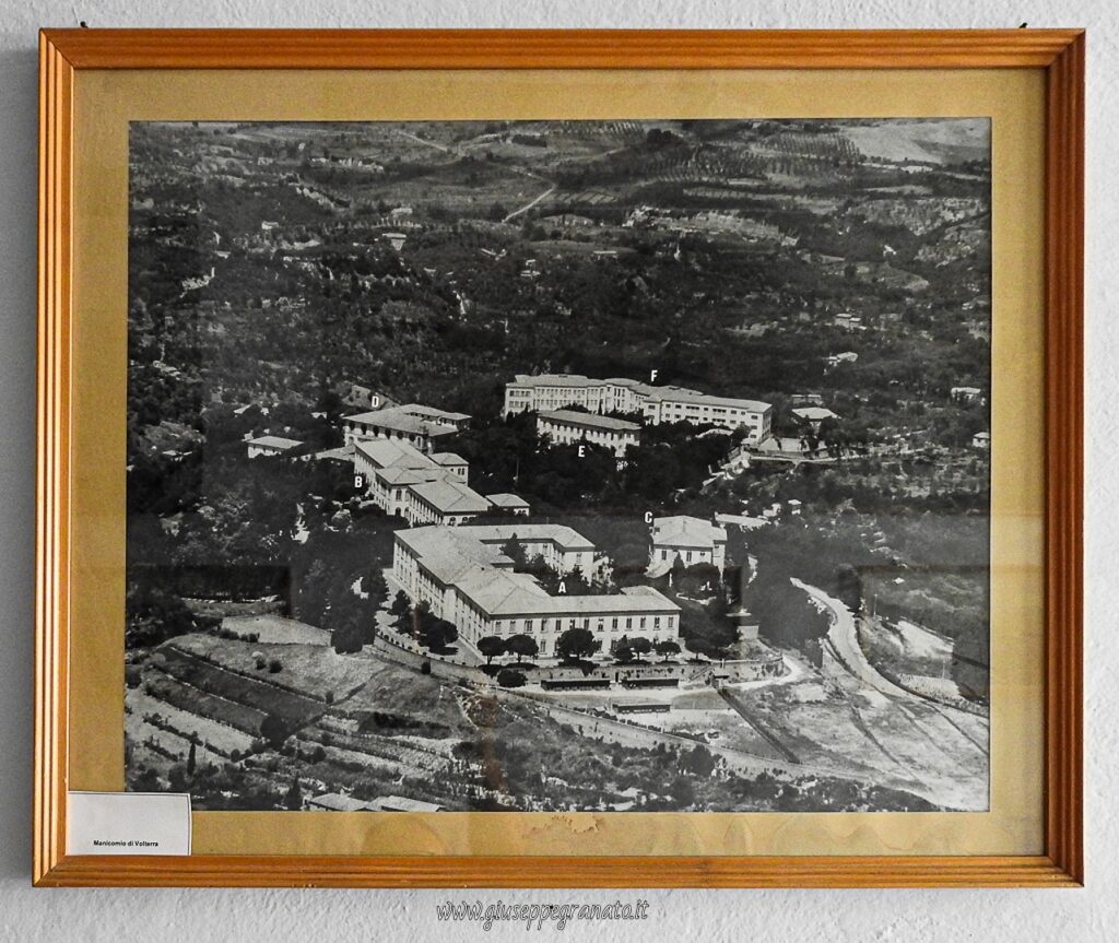 Foto aerea dell'area del Poggio alle croci, Museo Lombroso