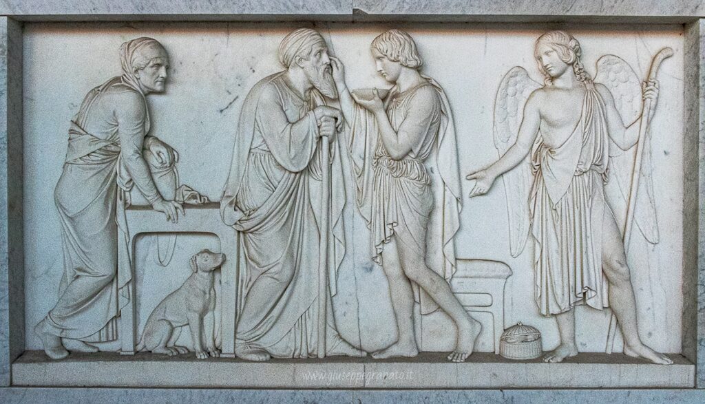 Monumento funebre Andrea Vaccà Berlinghieri, scena Tobia che guarisce il padre